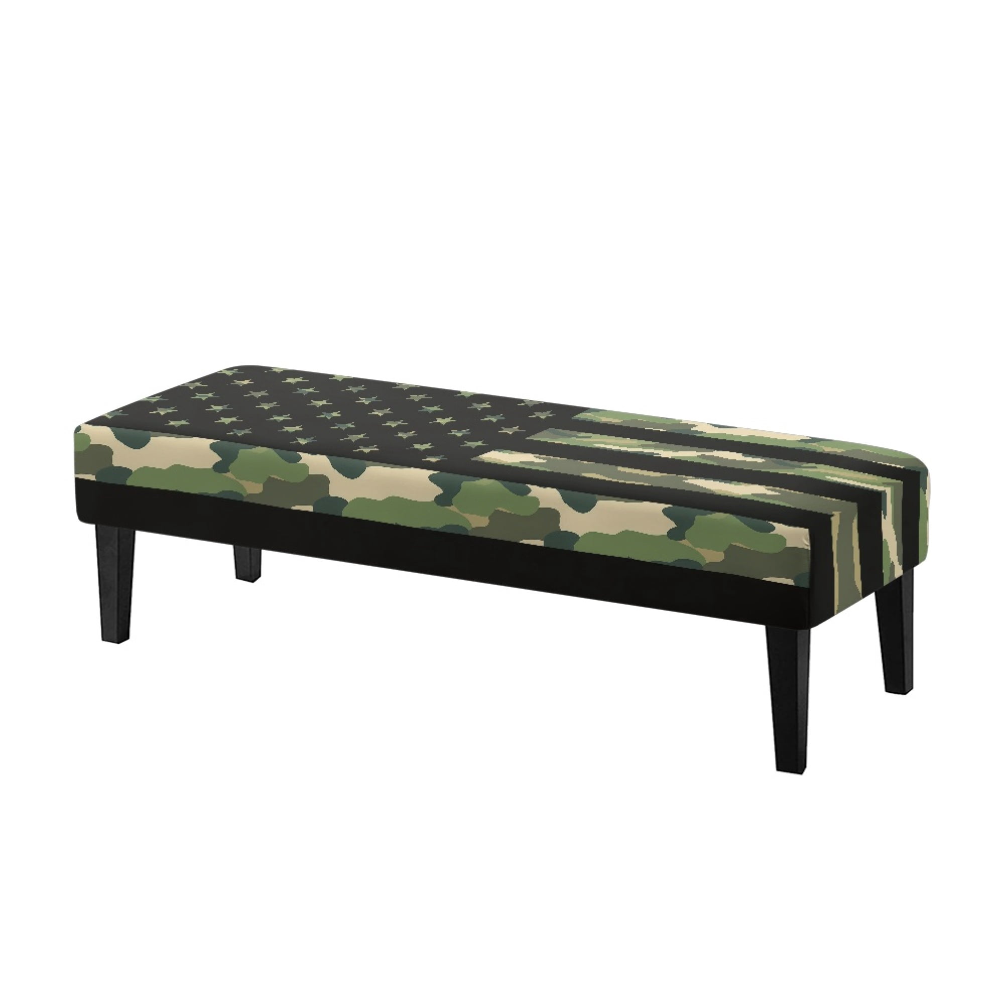 Whosucclay Forest Camo American Flag Print Bench Covers Stretch Spandex ...