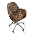 thumbnail image 1 of Whosucclay Forest Camo Hunting Elk Print Curved Back Chair Covers with Armrest, Stretch Accent Dining Room Chairs Covers Slipcovers, Modern Office Desk Chair Covers, Swivel Armchair Cover Protector, 1 of 7