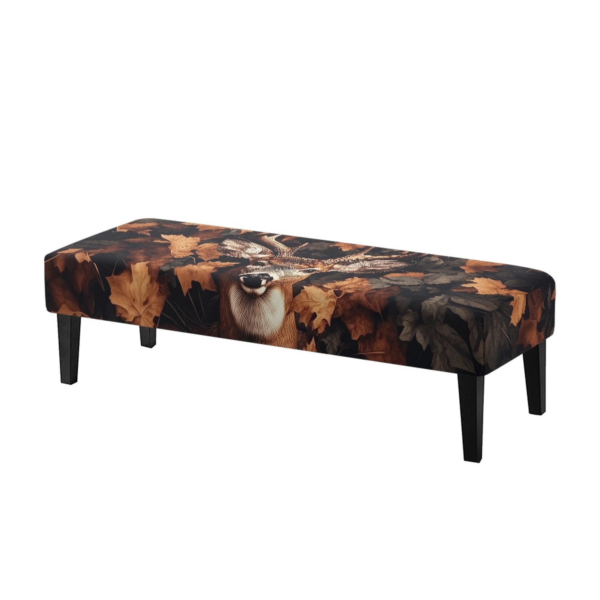 Whosucclay Forest Camo Hunting Elk Print Stretch Dining Bench Covers ...