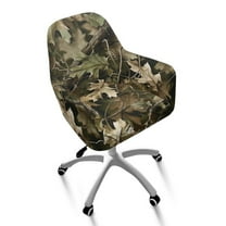 Whosucclay Forest Camo Hunting Print Swivel Accent Chair Covers Removable Dining Chair Cover Stretch Accent Office Desk Chair Sliopcover Washable Swivel Arm Chair Protector for Home Office