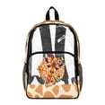thumbnail image 1 of Whosucclay Giraffe Floral Pattern Clear Backpack for Girls Boys, High School Elementary Transparent Side Pockets Transparent Backpack for Travel Concerts, 1 of 10