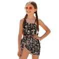 thumbnail image 1 of Whosucclay - Girls Swimsuit, Mesh Fabric Sun Protection Removable Bra Girls One Piece Swimsuit for Swimwear, 7-8 Years Old, 1 of 10