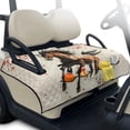 thumbnail image 1 of Whosucclay Golf Cart Seat Covers for Club Cars, 4 Convenient Pockets All-Weather Protection Seat Towel Blanket Covers Non-Slip Protector, Ink Horse Cherry Blossom, 1 of 9