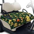 thumbnail image 1 of Whosucclay Golf Cart Seat Towel for 2-Seater Golf Cart Club Car, 4 Pockets Stain-Resistant Golf Cart Seat Cushion Cover, Gold Clover Stripe Design, 1 of 9