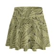 thumbnail image 1 of Whosucclay Green Leaf Pattern Athletic Skort, Built-in Shorts 2 Side Pockets Sports Skirts Inner Pockets Athletic Skorts for Yoga Tennis, Size X-Large, 1 of 9