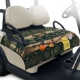 thumbnail image 1 of Whosucclay Green Tie Dye Quilted Golf Cart Seat Covers, 4 Convenient Pockets for Yamaha EZGO 2 Passenger Seat, Reusable 51.18 x 30.3 inches, 1 of 9