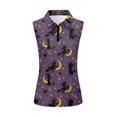 thumbnail image 1 of Whosucclay Halloween Moon Pattern Design Golf Vest Womens Golf Shirt for Ladies, Breathable Fashion for Running Athletic Outdoor, 1 of 8