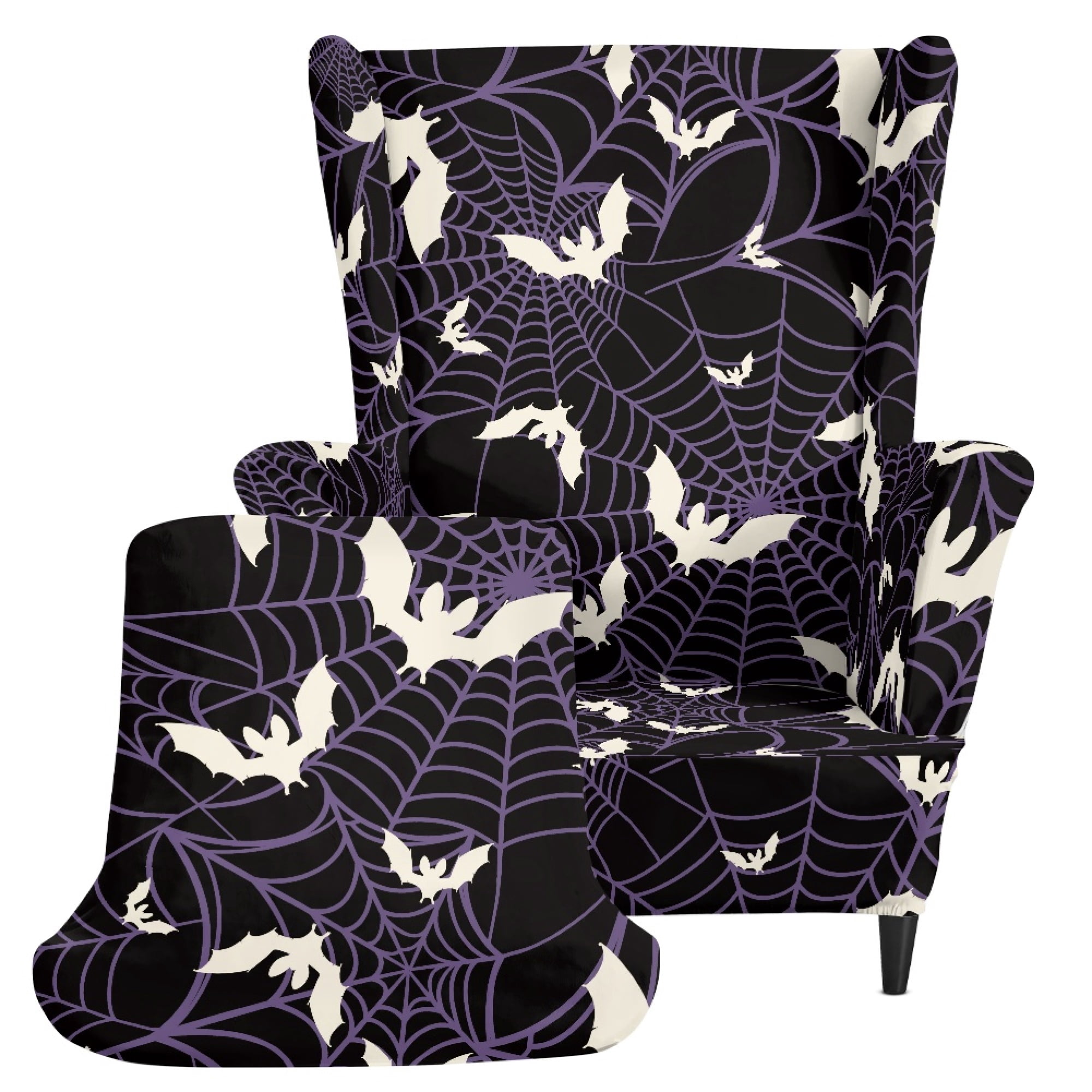 Whosucclay Halloween Wingback Armchair Covers 2 Piece Set, Wing Back ...
