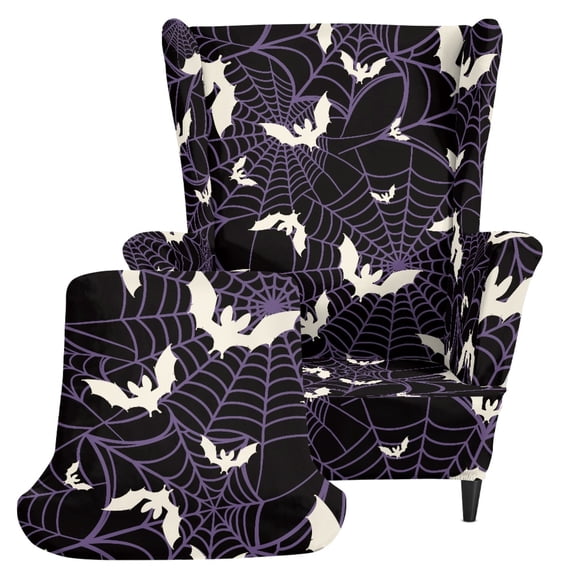 Whosucclay Halloween Wingback Armchair Covers 2 Piece Set, Wing Back ...