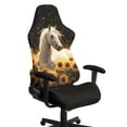thumbnail image 1 of Whosucclay Horse Sunflower Print Gaming Chair Covers, Stretchable Computer Chair Slipcovers Cover Stretchable Elastic Machine Washable of Computer Game Office Chairs Cover, 1 of 8