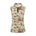 thumbnail image 1 of Whosucclay Horse and Cactus Pattern Womens Golf Shirt for Ladies, Soft 1/4 Zipper for Hiking Tennis, Easy Clean Quarter Zip Golf Shirts, 1 of 7