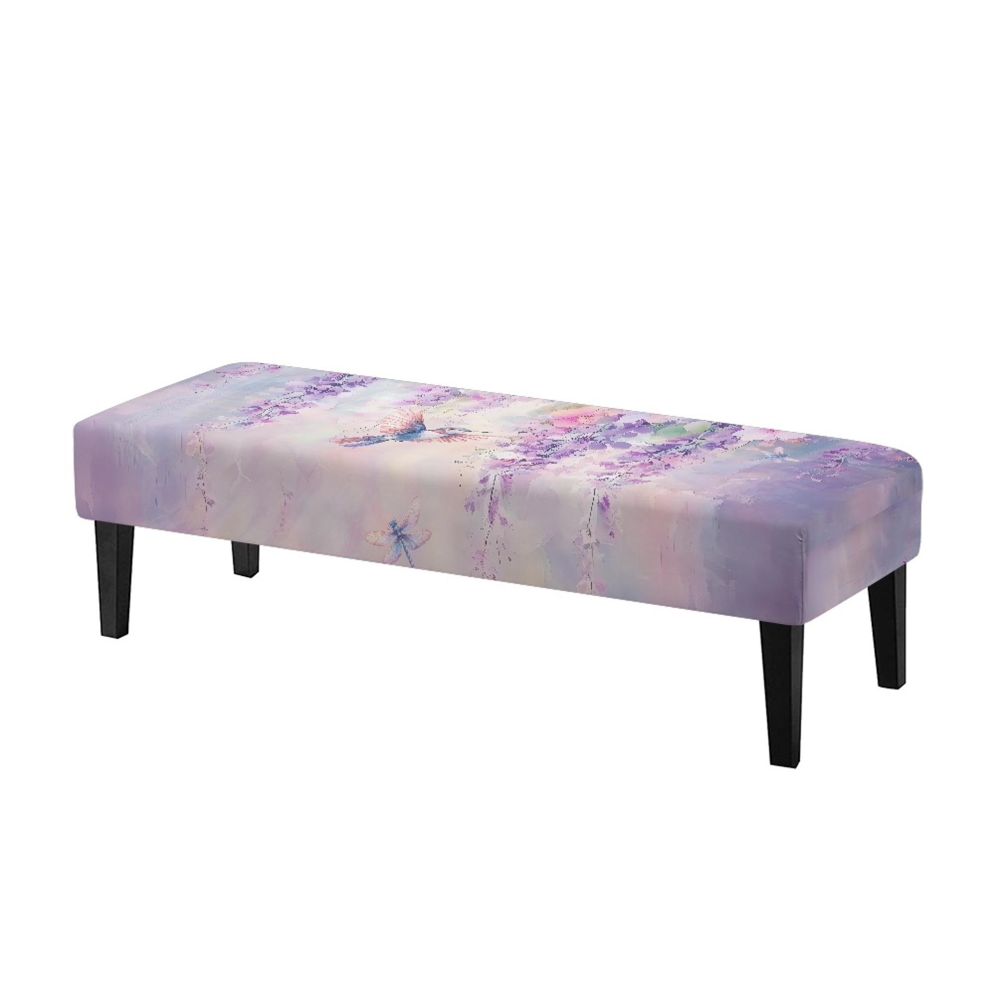 Whosucclay Hummingbird Wisteria Print Dining Bench Cover, Stain ...