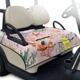 thumbnail image 1 of Whosucclay Keeps Seat Golf Cart Towel Seat Covers for Club Car Golf Cart, Travel-friendly 4 Convenient Pockets Golf Cart Seat Towel, Red Starfish, 1 of 9
