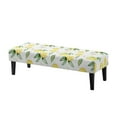 thumbnail image 1 of Whosucclay Lemon Blossom Leaf Print Dining Room Bench Covers Stretch Bench Chair Slipcovers, Removable Bench Protectors Washable Dining Chair Slipcovers for Living Room, Kitchen, 1 of 7