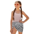 thumbnail image 1 of Whosucclay Leopard Glitter Pattern Girls One Piece Bathing Suit with Mesh Cover Up, Sun Protection Girls One Piece Swimsuits for Little Girls, Athletic, 9-10 Years Old, 1 of 10
