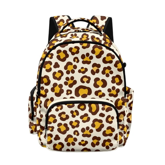 Whosucclay Leopard Print Pattern School Bookbag Lightweight Adjustable Straps Large Capacity School Bag with Adjustable Straps, High School Schoolbag for Boys Girls