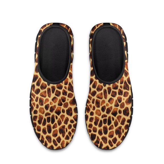 Whosucclay Leopard Women's Shoes for Running, Fitness,Tennis Slip On NO Slip Soft Sneakers