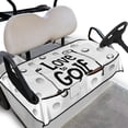 thumbnail image 1 of Whosucclay Love To Golf Golf Cart Seat Protector, Breathable Towel Blanket 4 Front Pockets One-Step Mount Golf Cart Seat Accessories for Most 2-Seat Golf Carts, 1 of 7