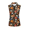 thumbnail image 1 of Whosucclay Mushroom and Daisy Pattern Golf Shirts for Women for Ladies, Quick Dry Sleeveless for Running Outdoor, Soft Casual Tennis Sport Tops, 1 of 8