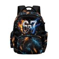 thumbnail image 1 of Whosucclay Neon Lightning Bolt Pattern School Bookbag for Boys Girls, Multi-pocket Classification Backpack Middle School Kindergarten with Spacious Multi-Pockets, 1 of 8