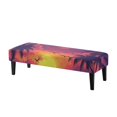 thumbnail image 1 of Whosucclay Palm Tree Seagull Sunset Print Rectangle Bench Slipcover Stretch Benches Protector Kitchen Benches Covers Removable Bench Seat Cushion Slipcovers for Dining Room, Living Room, Bedroom, 1 of 7