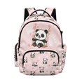thumbnail image 1 of Whosucclay Panda Cherry Blossom Pattern Kids Backpack for Boys Girls, Adjustable Straps Satchel Middle School High School with Handle Book Bag for Travel Daily Use, 1 of 7