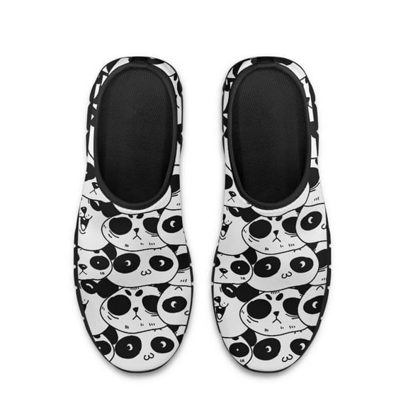 Whosucclay Panda Sneakers for Women Slip-on Sneakers Fitness,Running Shoes,Walking Shoes Comfortable and Lightweight Black Shoes