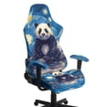thumbnail image 1 of Whosucclay Panda Starry Night Print Gaming Chair Cover with Armrest Covers 4 Pieces Stretch Racing Computer Chair Slipcover Set Washable Rotating Desk Chairs Protector Cover, 1 of 8