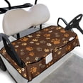 thumbnail image 1 of Whosucclay Paw Print Brown Thickened Cover Blanket Towel Accessories With 4 Storage Pockets for Club Car EZGO Yamaha Icon, Elastic Golf Cart Seat Protector, 1 of 7