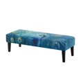 thumbnail image 1 of Whosucclay Peacock Floral Print Rectangle Bench Covers, Comfortable Dining Bench Slipcover Easy to Clean Bench Seat Furniture Protector Stain Resistant Bench Cushion Cover, 1 of 7