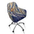 thumbnail image 1 of Whosucclay Polynesia Hibiscus Plumeria Print Swivel Armchair Accent Dining Chair Cover for Office, Easy to Install Curved Back Chair Covers with Arms Anti-dust Computer Chair Slipcover with Arms, 1 of 7