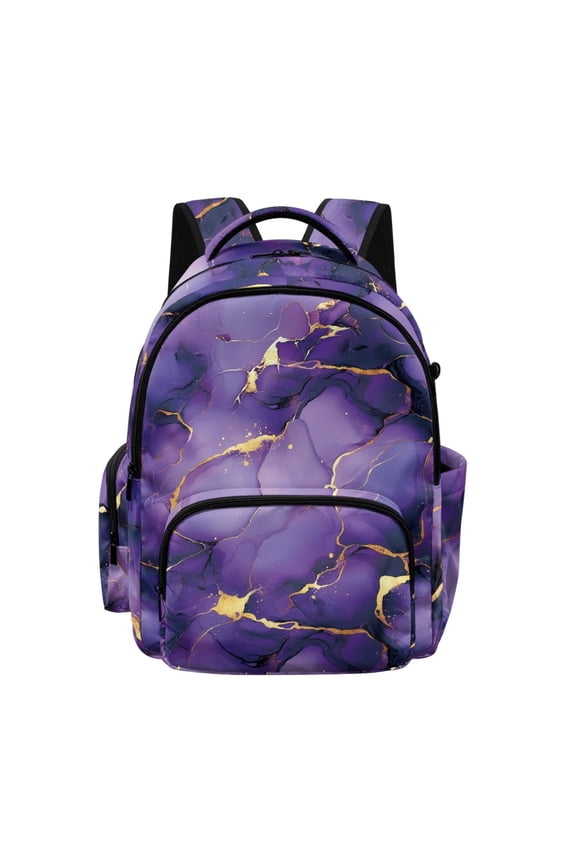 Purple 17 Inch Backpack for Girls Boys, Lightweight Adjustable Straps Satchel Big Capacity Kids Travel Daypack for High School Kindergarten