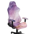 thumbnail image 1 of Whosucclay Purple Marble Print Gaming Chair Cover, Stretchable Elastic Computer Desk Chair Cover with Armrest Covers, 4Pcs Soft Non Fading Office Chairs Covers Slipcovers, 1 of 8