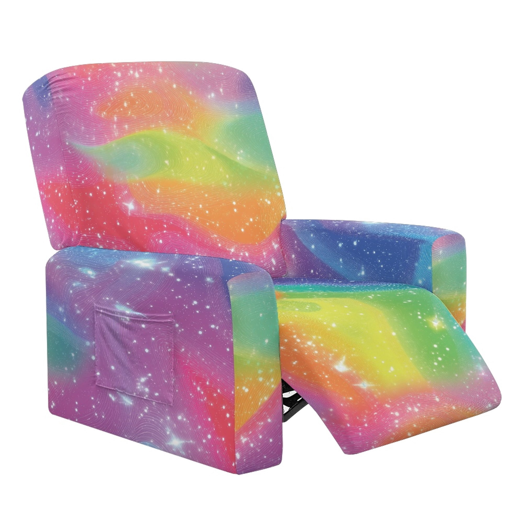 Whosucclay Rainbow Galaxy Pattern Furniture Guard, Side Pocket Recliner ...