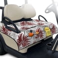 thumbnail image 1 of Whosucclay Red Leaf Pattern Cart Seat Cushion Covers, 4 Convenient Pockets Golf Cart Accessories for Club Car 2-Person Seats Golf Carts, Easy to Carry 51.18 x 30.3 inches, 1 of 9