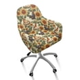 thumbnail image 1 of Whosucclay Rooster Chicken Sunflower Eggs Print Swivel Armchair Accent Dining Chair Cover for Office, Stain Resistant Curved Back Armrests Chair Protector Anti Wrinkle Soft Bar Stools Covers, 1 of 7