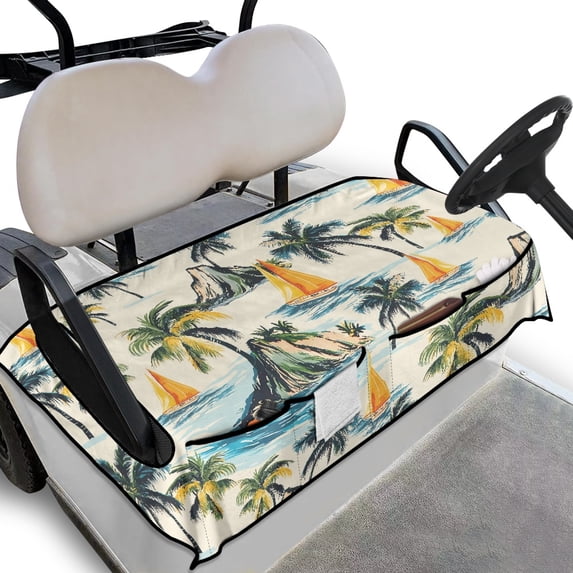 Whosucclay Sailboat Island Cover, Washable 4 Pockets Blanket Cushion Cover for More 2 Person Seats Durable Golf Cart Seat Towel Blanket, 52.36 x 32.28 inch