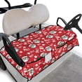 thumbnail image 1 of Whosucclay Santa Golf Cart Seat Protector, Elastic Storage Pockets Golf Cart Seat Cover for More 2 Person Seats Thick Golf Cart Seat Towel Blanket, 52.36" x 32.28", 1 of 7