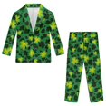 thumbnail image 1 of Whosucclay Shamrock Leopard Print Elastic Waistband Boys Suits, 2 Piece Kids Suits Comfortable For All Day Wear Polyester Fabric Boys Suit Set for Photograph Church, 1 of 10