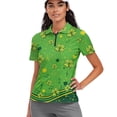 thumbnail image 1 of Whosucclay Shamrocks and Music 1/4 Zip Tennis Shirts, Polyester Polo Shirts Moisture Wicking Quick Dry Tennis Short Sleeved Shirt for Golf Outdoor Exercise Size X-Small, 1 of 10
