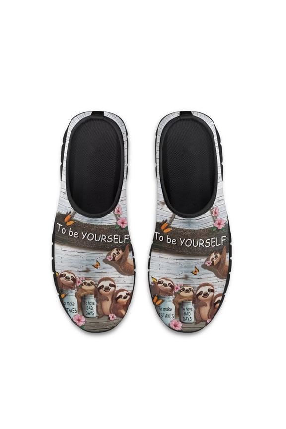 Slip-on Sneakers Women's Walking Tennis Shoes Lightweight Casual Sports Shoes for Gym Travel Work Sloth Sneakers
