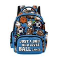 thumbnail image 1 of Whosucclay Sports Balls Pattern with Paint Splatter Accents Kids Backpack with Lightweight Large Capacity School Bag, Adjustable Straps 17 Inch Bookbag for Travel, 1 of 8