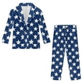 thumbnail image 1 of Whosucclay Star Pattern Blue, Breathable Polyester Fabric Boys Suit Single Button Design Elastic Waist Kids Formal Outfit for Wedding Ceremony Graduation, 1 of 10