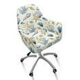 thumbnail image 1 of Whosucclay Starfish Conch Coral Print Curved Back Chair Covers Breathable Computer Chair Slipcover with Arms Washable Swivel Armrest Curved Back Cover for Office Banquet Vanity Bedroom, 1 of 7