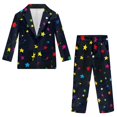 thumbnail image 1 of Whosucclay Stars Pattern Suit for Boys, Polyester Fabric Durable Boys Suit Outfit for Wedding Photograph, 2 Piece Boys Suit Set, 1 of 10