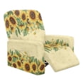 thumbnail image 1 of Whosucclay Sunflower Daisy Print Recliner Slipcovers, 4-Pieces Stretch Recliner Cover with Storage Pocket, Soft Reclining Chair Slipcover Anti Dust Furniture Protector for Kids Pets, 1 of 8