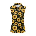 thumbnail image 1 of Whosucclay Sunflower Print Women's Sleeveless Golf Shirts Tennis Sport Tops for Ladies, Breathable Stretchy for Outdoor Running Athletic, 1 of 8