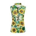 thumbnail image 1 of Whosucclay Sunflowers Womens Sleeveless Golf Shirt for Ladies Soft Breathable Quarter Zip Sleeveless Golf Shirts XS - 2XL, 1 of 7