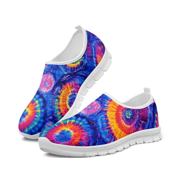 Whosucclay Tie-Dye Sneakers for Women Slip-on Sneakers Fitness,Running Shoes,Walking Shoes Comfortable and Lightweight