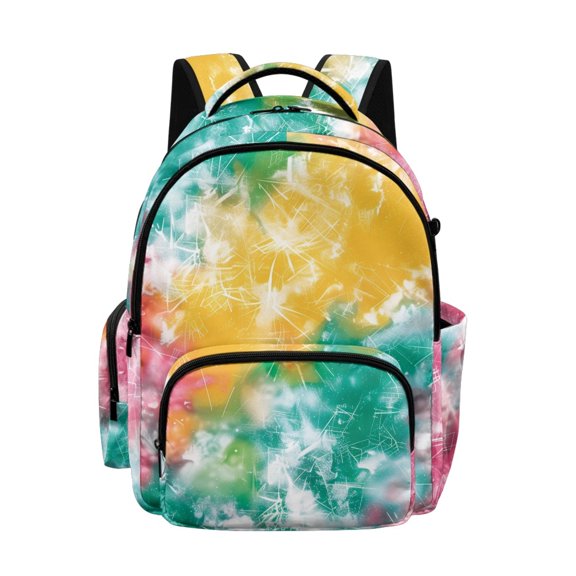 Whosucclay Tie-Dye Splash Abstract Pattern Kids Backpack for Boys Girls, College High School Lightweight Rucksack for Daily Commute Travel